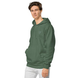 Embroidered Shark Pigment-Dyed Premium Unisex Hoodie