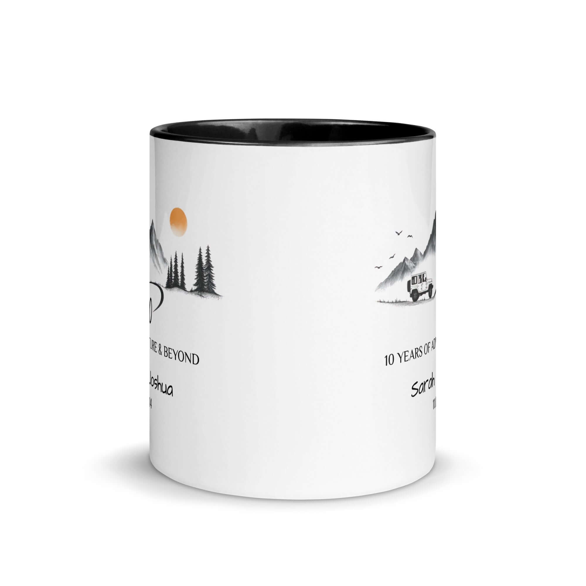 Personalized Anniversary Adventure Colored Mugs, 11oz, 15oz