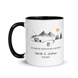 Personalized Anniversary Adventure Colored Mugs, 11oz, 15oz
