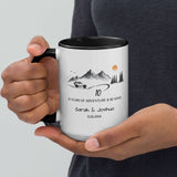 Personalized Anniversary Adventure Colored Mugs, 11oz, 15oz