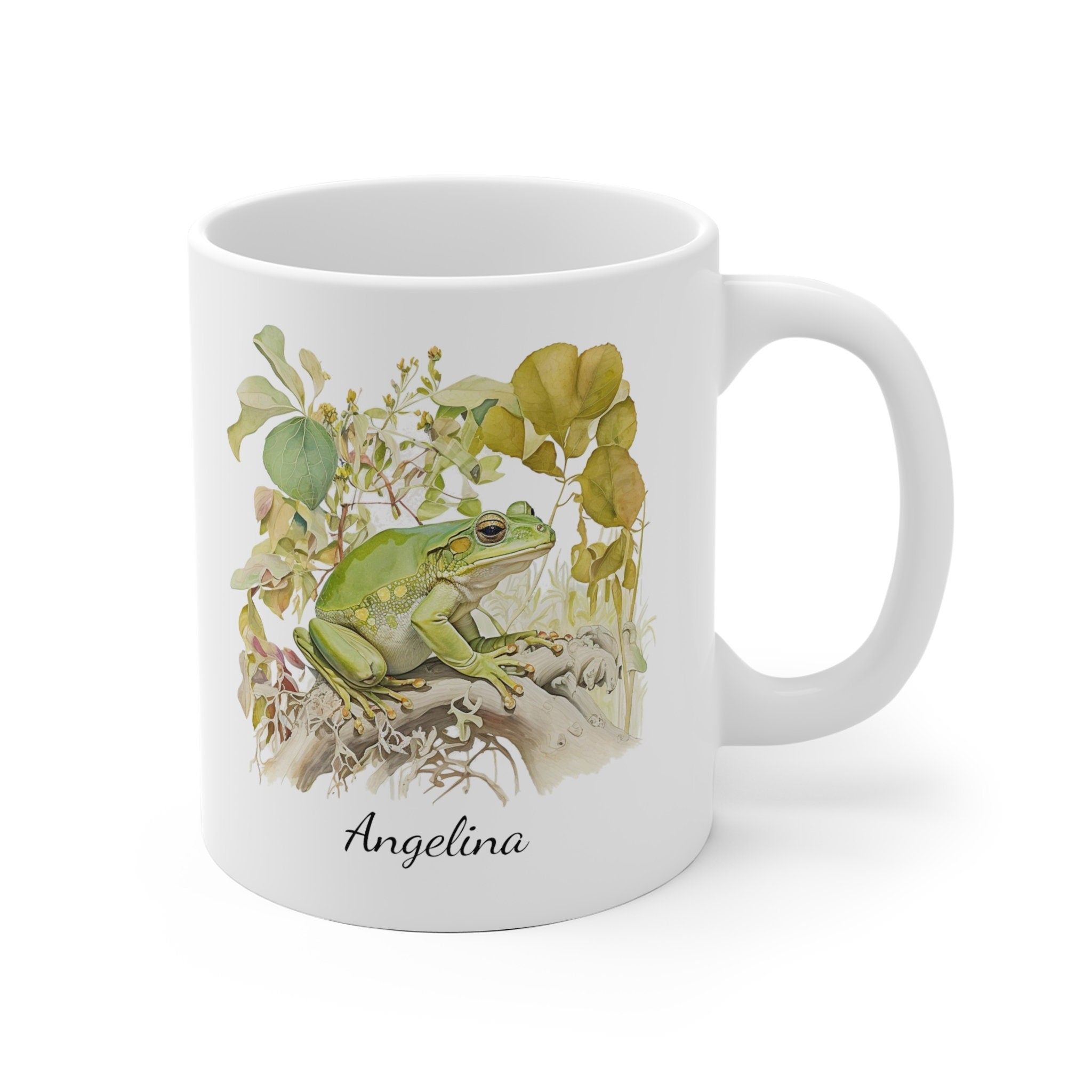 Personalized Green Tree Frog Coffee Mug