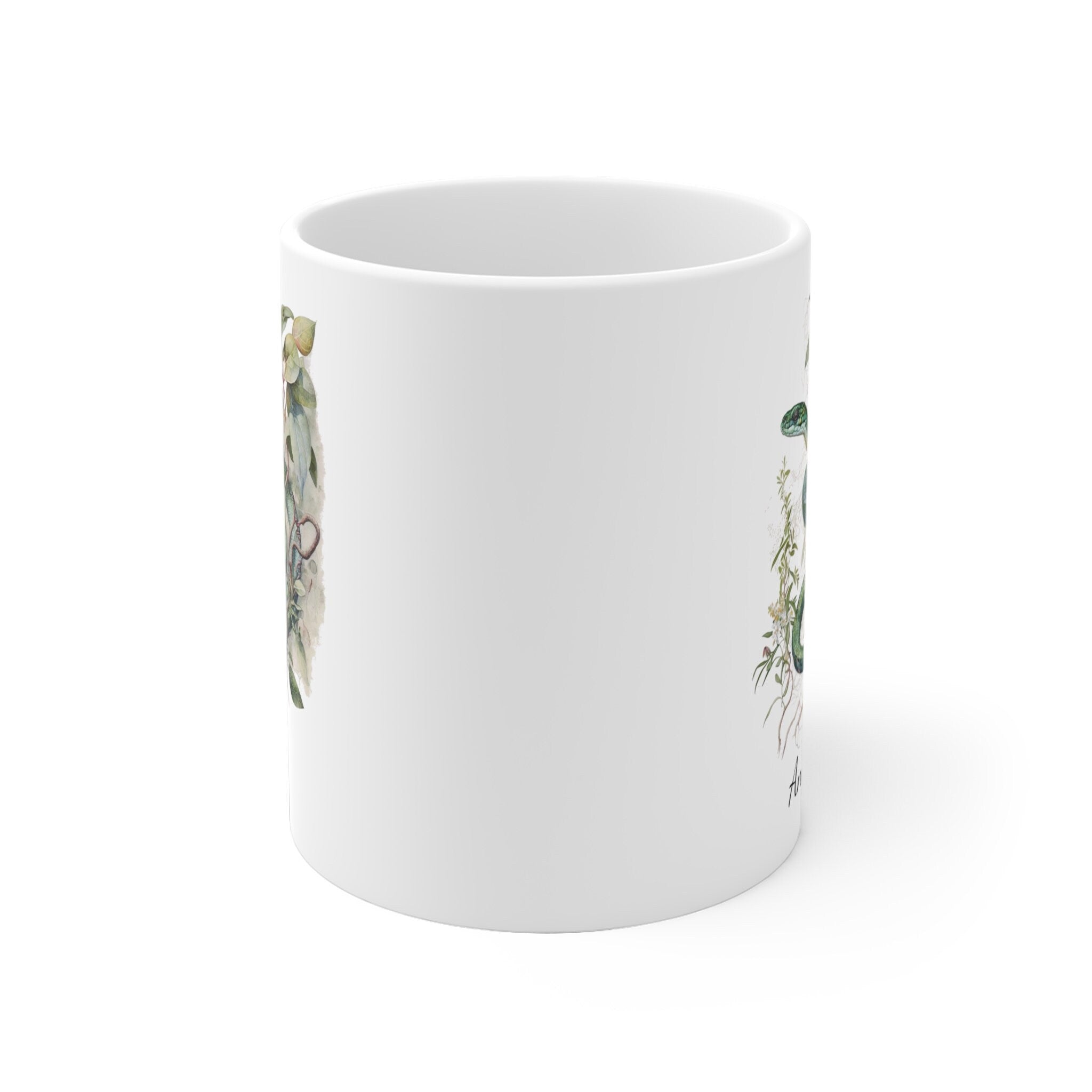 Personalized Green Tree Snake Coffee Mug