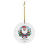 Personalized Child's First Christmas Santa Claus Ornament