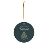 Personalized First Christmas Engaged Christmas Tree Ornament
