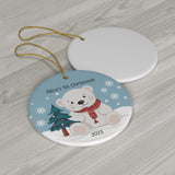 Personalized Child's First Christmas Bear Ornament