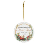 Personalized Mr & Mrs First Christmas Married Ornament