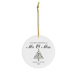 Personalized Mr & Mrs First Christmas Married Ornament