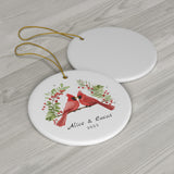 Personalized Cardinal Birds Ornament