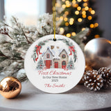 Personalized First Christmas In Our New Home Ornament