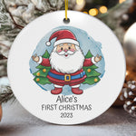 Personalized Child's First Christmas Santa Claus Ornament