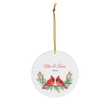 Personalized Cardinal Birds Ornament