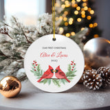 Personalized Our First Christmas Couples Ornament
