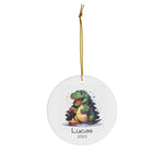 Personalized Child's First Christmas T-Rex Dinosaur Ornament