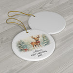 Personalized Child's First Christmas Deer Ornament