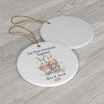 Personalized Our First Christmas Rabbit Couple Ornament