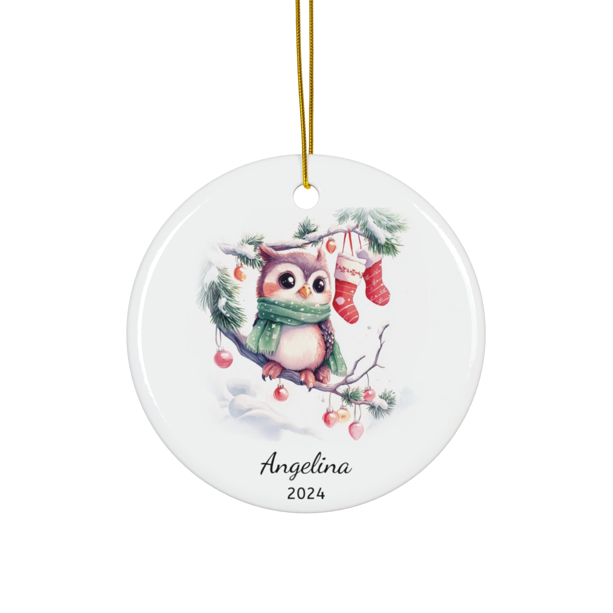 Personalized Cute Owl Ornament