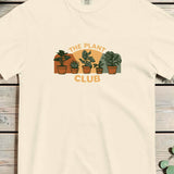 The Plant Club houseplants design on an Ivory garment-dyed cotton t-shirt