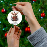 Personalized Cute Anthropomorphic Moose Ornament