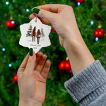 Personalized Horse & Girl Winter Ornament (4 Shapes)