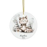 Personalized Bow Tie Christmas Cat Ornament