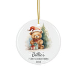 Personalized Bear & Wrapped Gifts Ornament