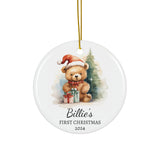 Personalized Bear & Wrapped Gifts Ornament