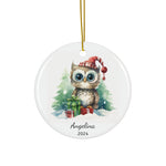 Personalized Woodland Owl Christmas Ornament