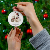 Personalized First Christmas Married Polar Bears Ornament