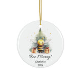 Personalized Festive Bee with Gifts Ornament