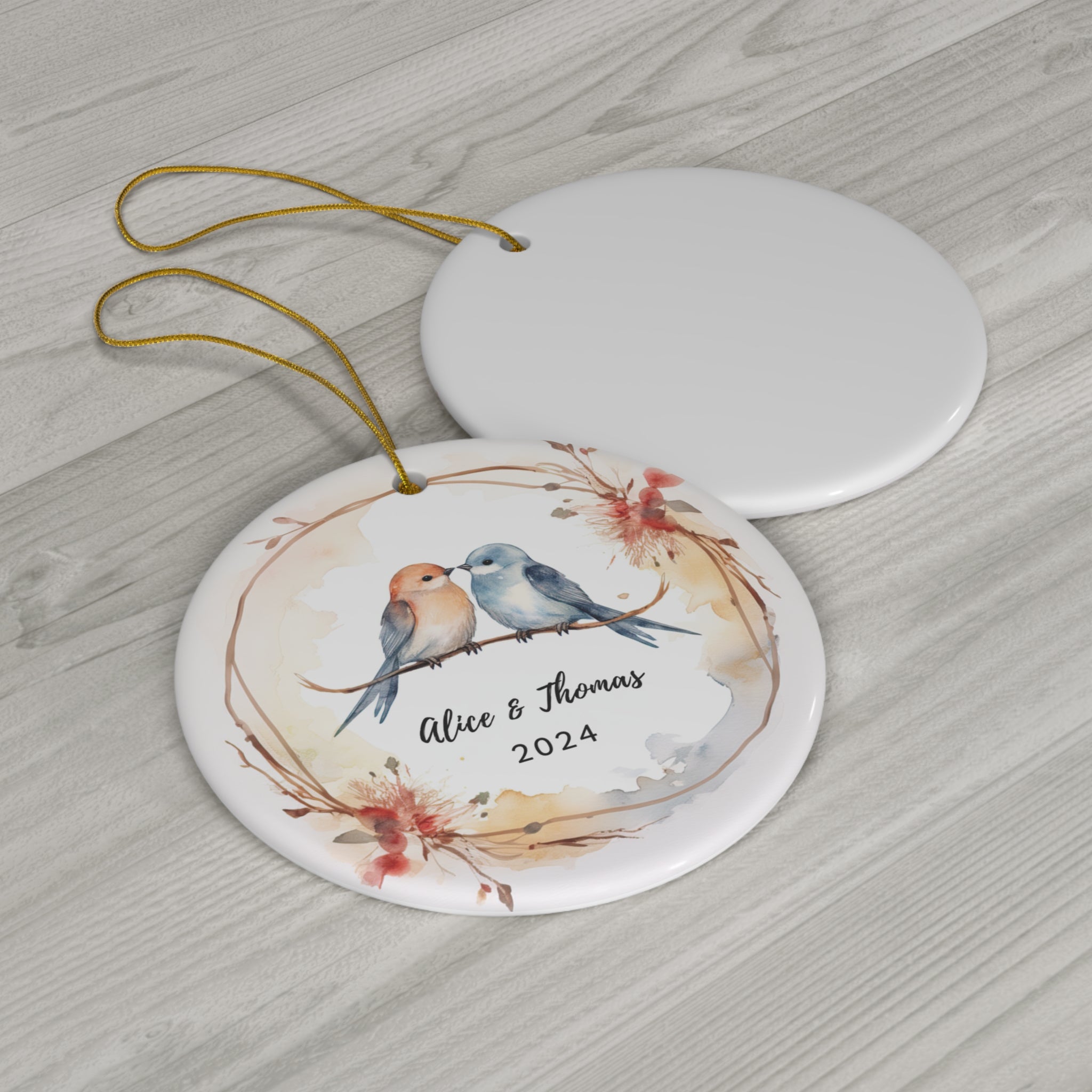 Personalized Sweet Little Birds Ornament