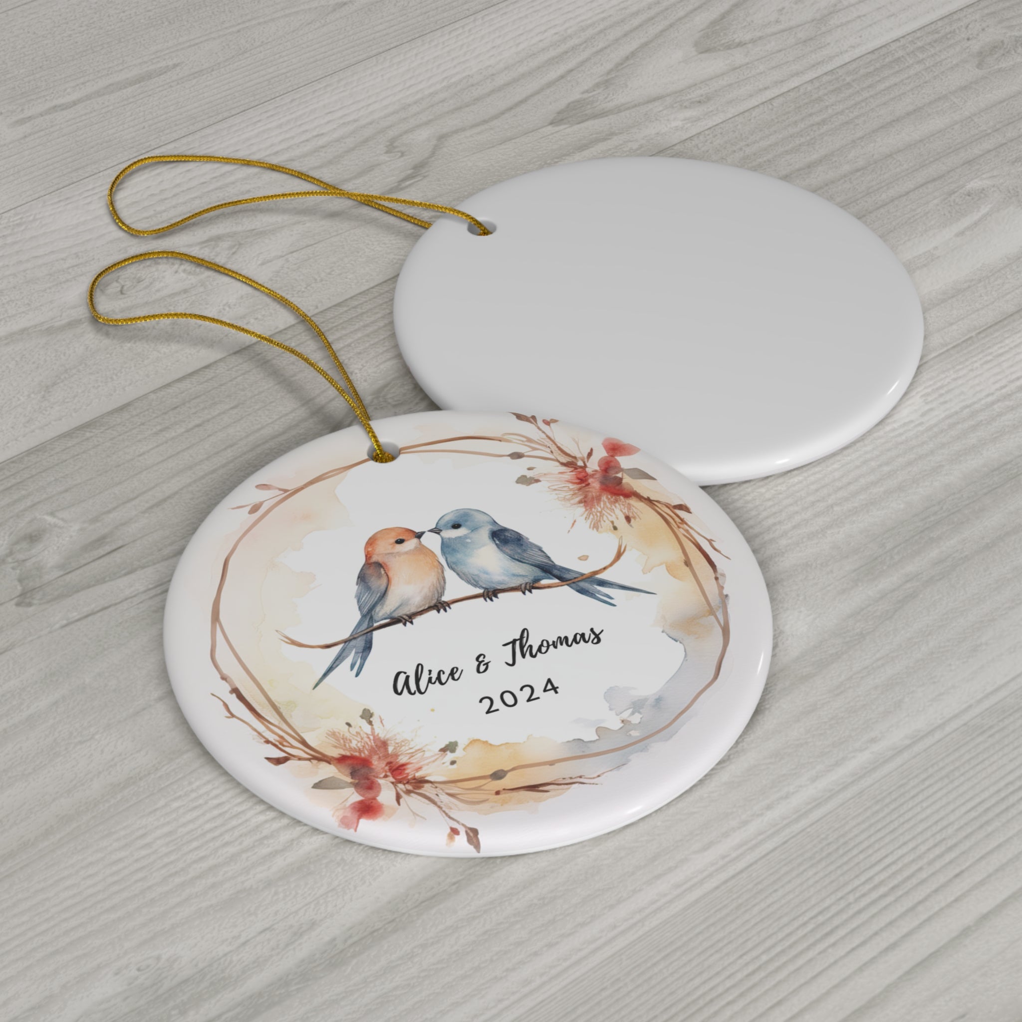 Personalized Sweet Little Birds Ornament