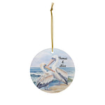 Personalized Pelicans Seabirds Beach Ornament