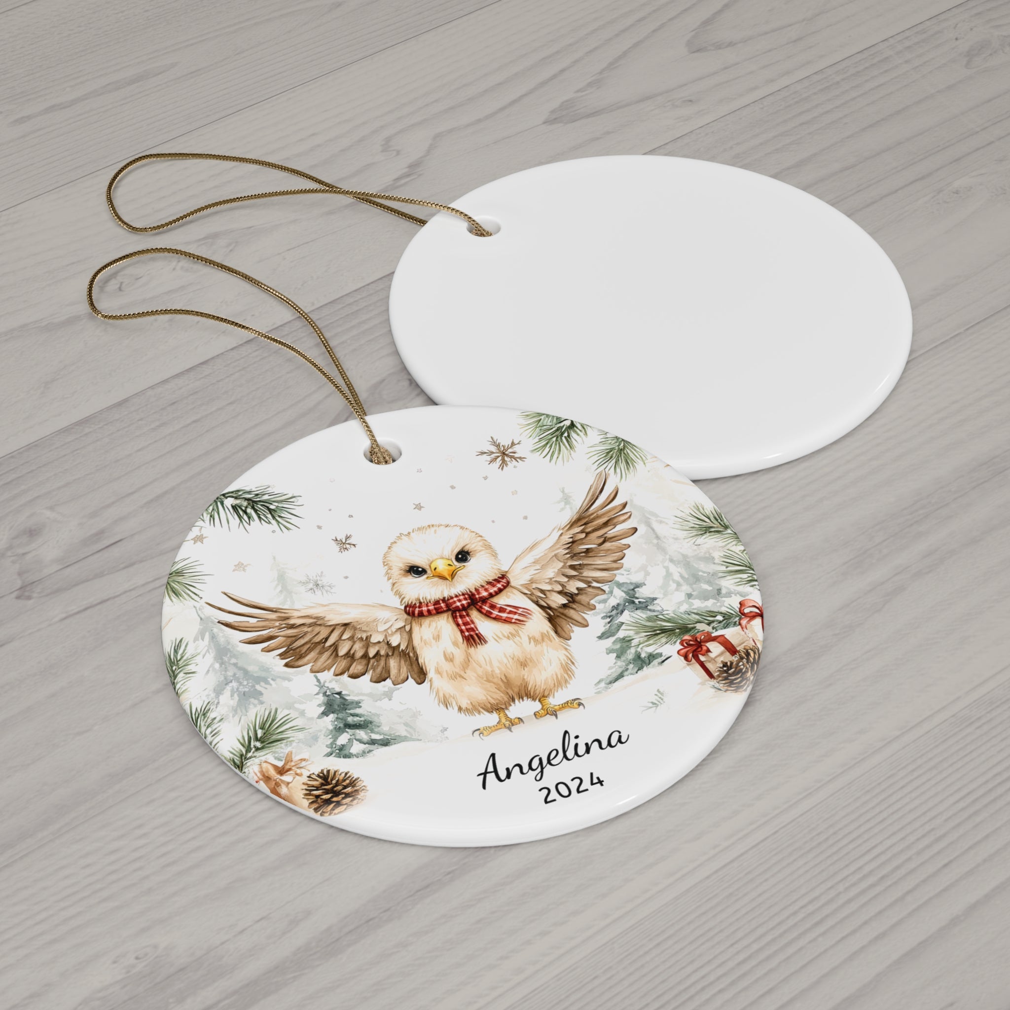 Personalized Eagle with Wings Spread Ornament