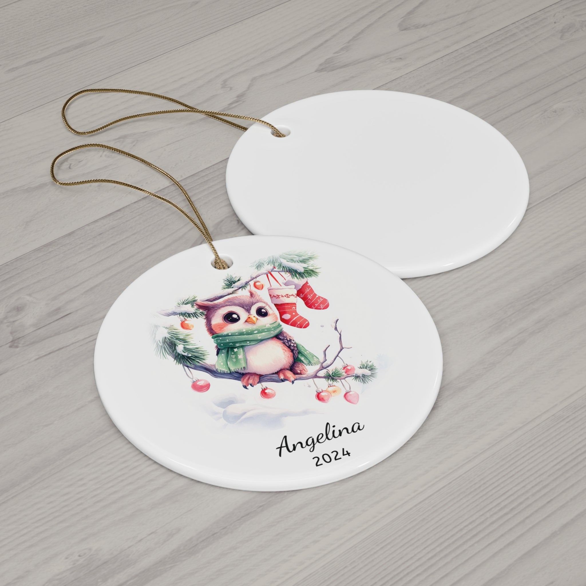 Personalized Cute Owl Ornament