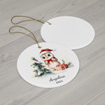 Personalized Owl and Tree Holiday Ornament