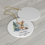 Personalized Reindeer Baby's First Christmas Ornament