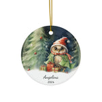 Personalized Enchanting Owl Christmas Eve Ornament