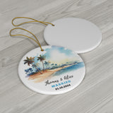 Personalized Tropical Island & Beach Ornament