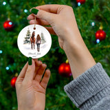 Personalized Horse & Girl Winter Ornament (4 Shapes)