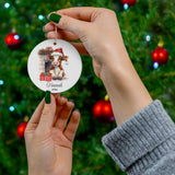 Personalized Christmas Cow Ornament