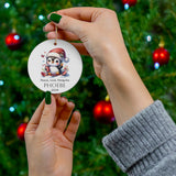 Personalized Peace Love Penguins Ornament