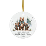 Personalized Father and Two Cubs Fishing Ornament