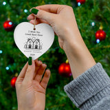 Personalized 'I Wish You Lived Next Door' Long Distance Ornament