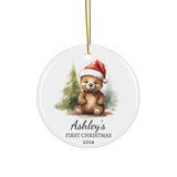 Personalized Happy Sweet Bear Keepsake Ornament