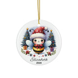 Personalized Christmas Bumble Bee Ornament