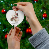 Personalized First Christmas Married Polar Bears Ornament