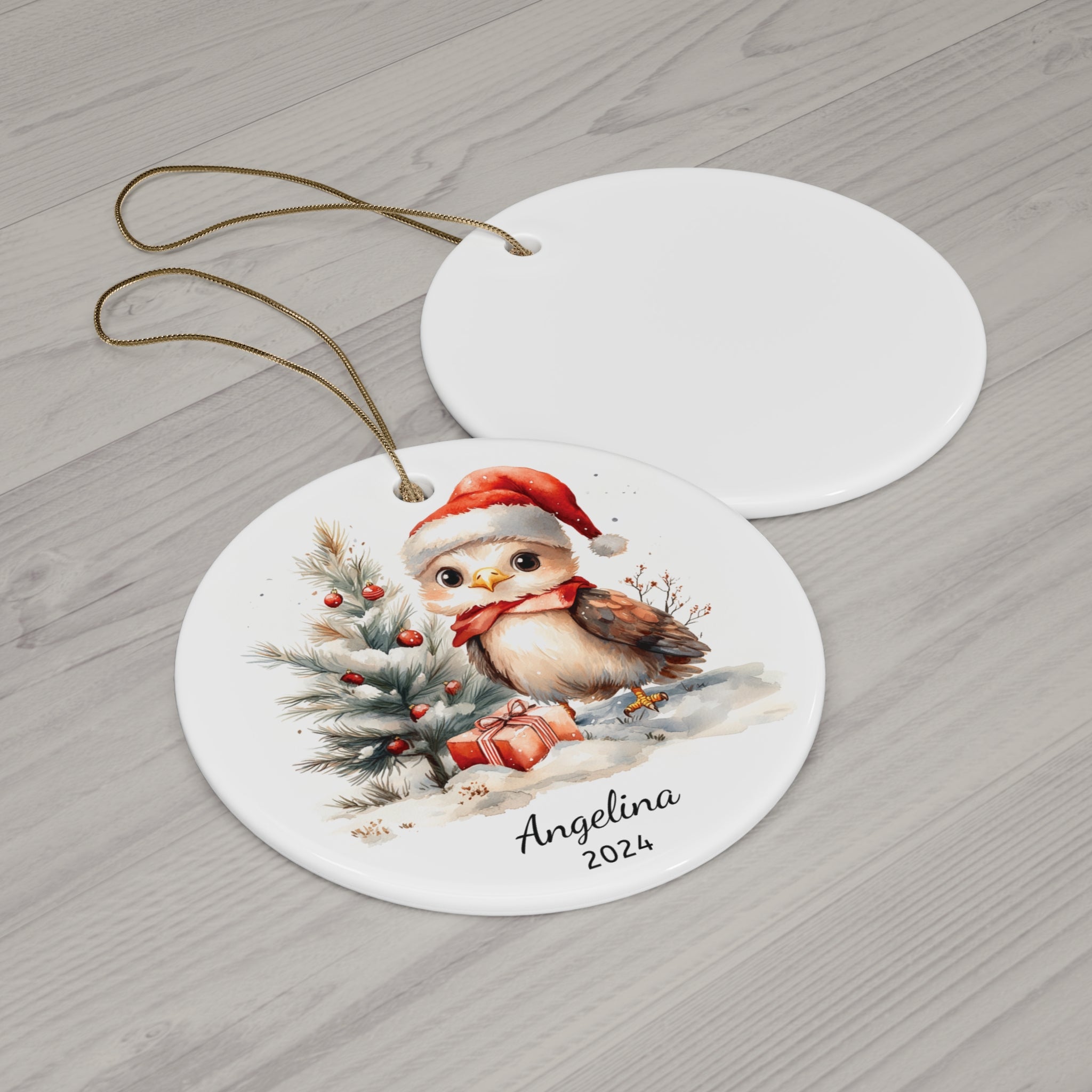 Personalized Baby Eagle Tree Ornament