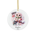 Personalized Owl with Stockings Ornament