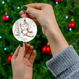 Personalized Owl & Christmas Gifts Ornament