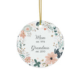 Personalised New Grandma Heart Ornament